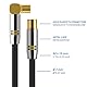 deleyCON 1,5m 4K TV Antennenkabel Koaxialkabel - 4K Ultra-HD Full HD HDTV - 1x IEC-Stecker 90° Gewinkelt zu IEC-Buchse Gerade - TV Radio DVB-T2 Metallstecker - Schwarz