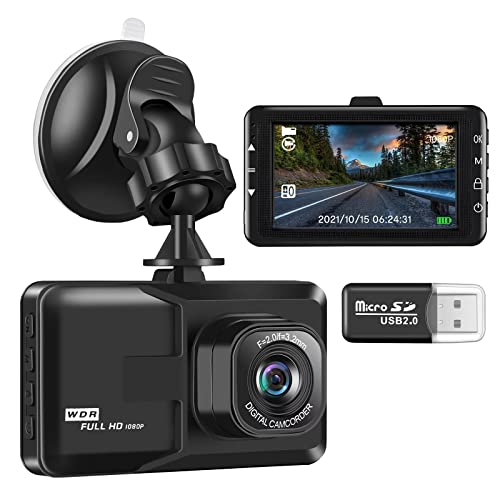 Dash Camera for Cars, Dashcam 1080P FHD Dash Cam Front 3 inch Screen Dashboard Camera with 120° Wide Angle, Super Night Vision, WDR, Loop Recording, Parking Monitor, G-Sensor, Motion Detection…