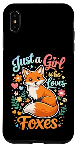 Just A Girl Who Loves Foxes Cute Floral Boho Woodland Animal �X�}�z�P�[�X iPhone XS Max �p