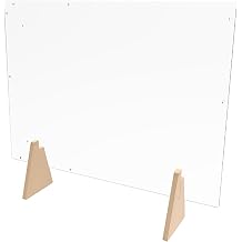 FixtureDisplays Acrlic Plexiglass Shield Sneeze Guard 24x36x7 Landscape or Portrait Tabletop or Ceiling Mount 10064-NPF