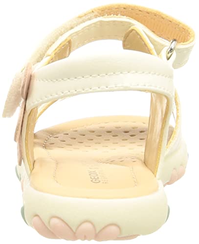 Geox Girl's Haiti Sandal 19 (Toddler/Little Kid/Big Kid) White/Pink 35 (US 3.5 Big Kid) M3