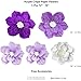 5 Pcs Purple Paper Flowers Artificial 3D Wall Décor Wedding Birthday Bridal Violet Lavender Light Dark