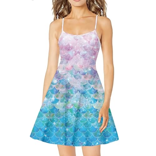 Image of Coloranimal Women's Summer Sleeveless Casual Swing Dresses with Loose Fit Beach Sundress