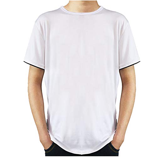 Factory Direct - Camiseta de manga corta para verano juvenil de mediana edad y ancianos, cuello redondo, talla grande, ropa de hombre, ropa deportiva 2 M