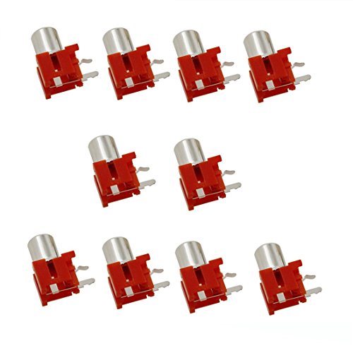 10 Piezas Conector RCA Hembra para PCB Rojo miniatura 1