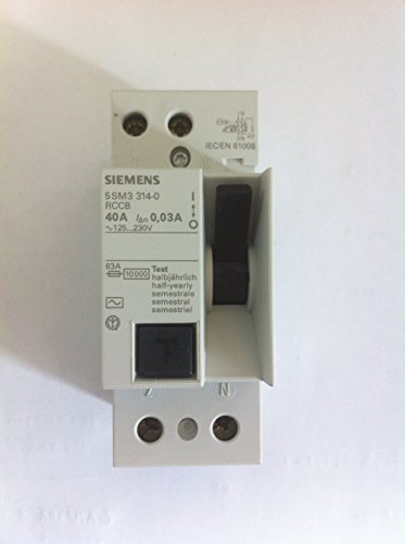Siemens 5SM3314-0 - Interruptor diferencial 70 clase-ac 2 módulos 2 polos 40a 30ma