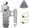 Resortera semiautomática para adultos, marco de aleación de aluminio de precisión CNC, doble cargador con capacidad para 20 piezas, adecuada para práctica de tiro al aire libre y entrenamiento de supervivencia. 2