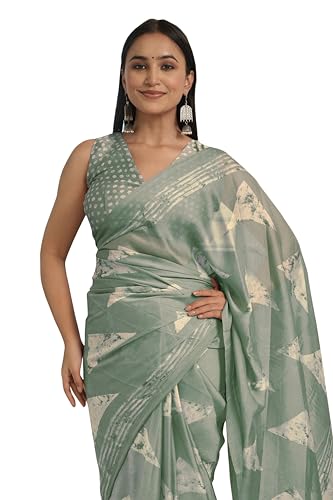 Image of MIRCHI FASHION Saree for Woman Chiffon Floral Printed | Lightweight Daily Wear Women's Sari with Unstitched Blouse Piece (Available in 20 Colors)