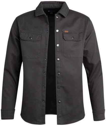 Image of Matix Men's Button Down Shirt Jacket - Cozy Sherpa Lined Collared Shirt