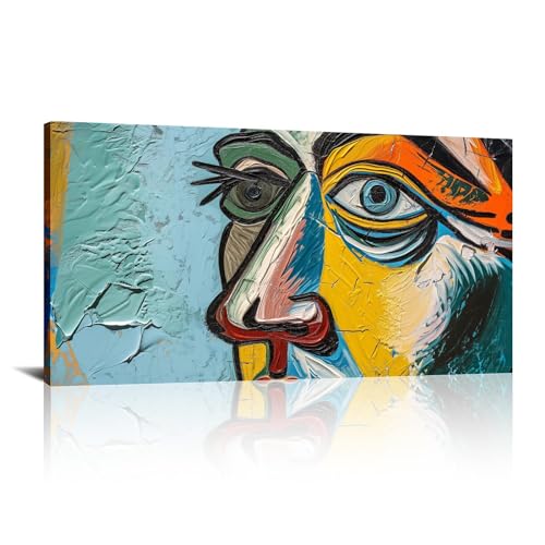 Visages mur art photo 50x100 cm toile peinture moderne géométrique abstraite