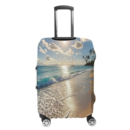 Hawaiian Summer Travel Luggage Cover Washable Anti-scratch Suitcase Protector Dustproof Protective Cover Case for Wheeled Luggage Fits 19-32 Inch Luggage4