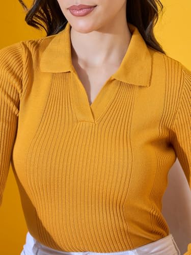 Image of 98 Degree North Women Spread Collar Sweater-G1577-BLACK