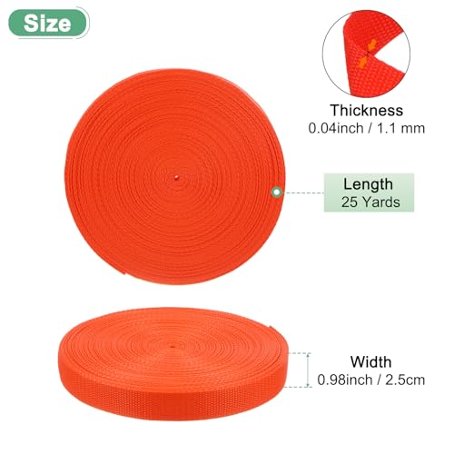 Sangle en polypropylène orange M METERXITY 25 yards pour réparation