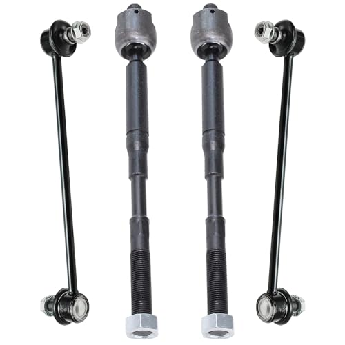 Image of Detroit Axle - 10pc Front End Suspension Kit for Toyota Corolla 2003 2004 2005 2006 2007 2008, 2 Lower Control Arms 2 Ball Joints 2 Sway Bar Links 4 Outer & Inner Tie Rods Replacement