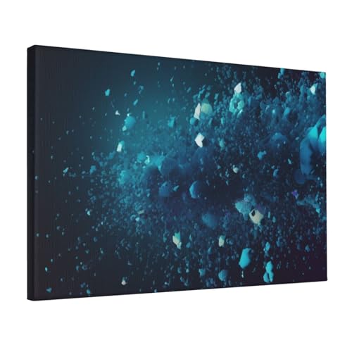 Toile murale abstraite pour votre salon ou chambre affiche d'art bleu OUSIKA