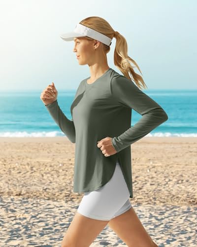 Image of G4Free Lightbreeze Womens UPF 50+ Long Sleeve Workout Tops Quick Dry UV Sun Shirt Running Gym Hiking Yoga Casual Lightweight
