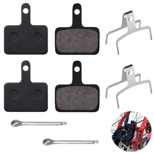 Image of Bike Brake Pads for Shimano B01S 2 Pairs, Disc Brake Pads for Bicycle Compatible with Shimano M515 M525 C501 C601 M415 M416 M485 M475 M485 Resin Replacement Pads for MTB Bike