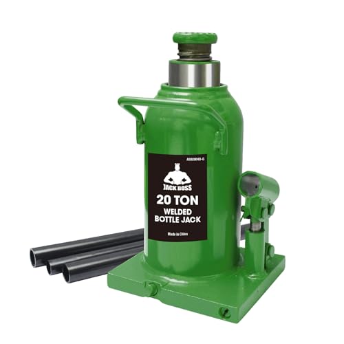 Jack Boss Bottle Jack 20 Ton (40 000 LBs) Hydraulic Car Jack Fit for Auto Truck Repair and House Lift Green