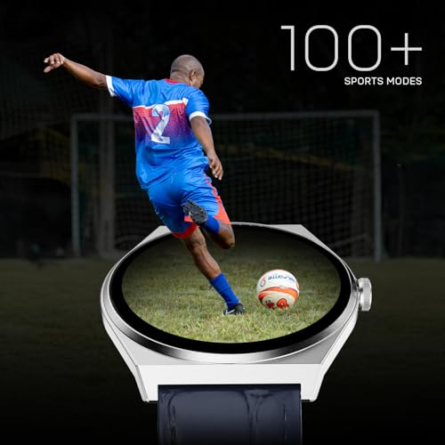Image of Fire-Boltt Phoenix Nova Smartwatch 1.43 inch Slim Super AMOLED Display, 466x466 Pixel Always-On Display, Bluetooth Calling, Health Tracker for Men & Women Classic Black