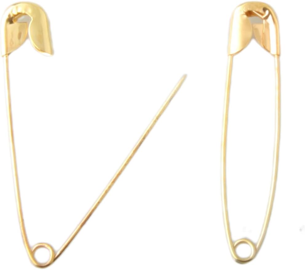 1000pcs Bulk Gold Plated Metal Clothing Accessories Trimming Fastening Safety Pins for DIY Craft Sewing (32mm)