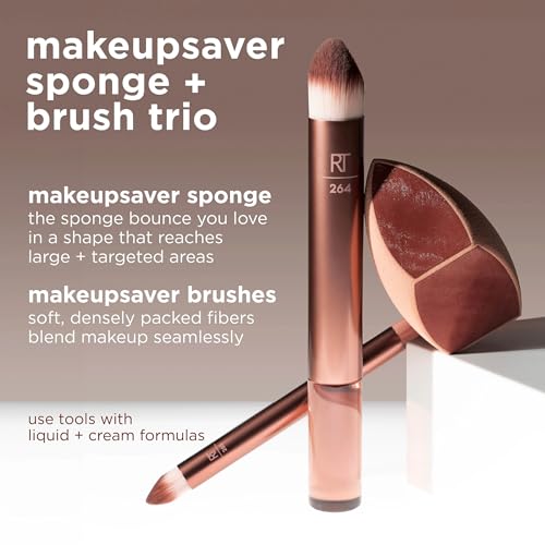 image for Real Techniques Makeupsaver Sponge + Brush Trio, Makeup Blending Spong
