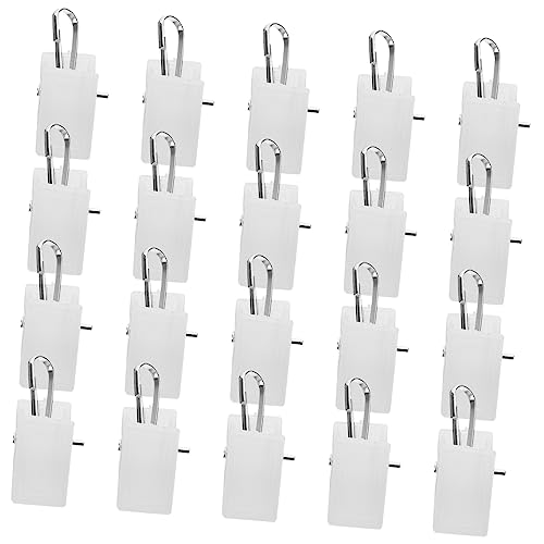 Clips de cortina de ducha TOGEVAL ganchos plásticos antióxido para baño 80 uds 5