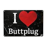 8x12in Funny-I-Love-Buttplug-Gifts For Women Men rust Gifts House Decor House Sign Funny Home Metal Tin Sign Home Signs Gifts Decorations for House