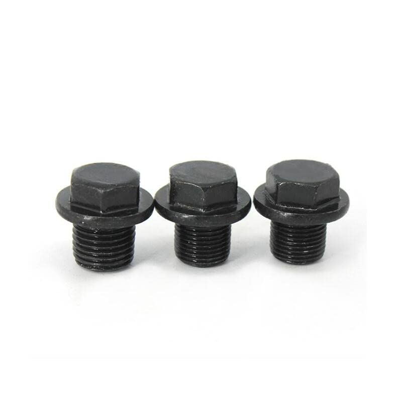 Rosca macho métrica Acero al carbono Tapa de extremo hexagonal negra Brida Hexágono exterior Tapón sólido Instalación de tubería hidráulica de aceite (Tamaño: M48x1.5)