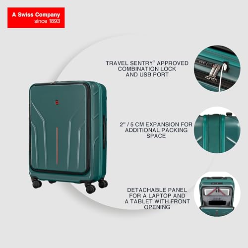 Image of WENGER, Amplix, Hardside Suitcase, Swiss Designed, Travel Luggage Bag for Business & Leisure