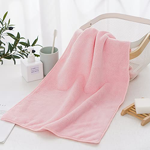 Xraxfei Gift, 2 Piece Quick-Dry Microfiber Towel Sets, Super Soft And Absorbent Bathroom Towels, Great Shower Towels - Pink #TOP3