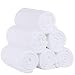 JML Microfiber Bath Towels, Bath Towel Sets (6 Pack, 27" x 55") - Extra Absorbent and Fast Drying, Multipurpose White Microfiber Towel for Bath, Beach, Pool, Sports, Yoga