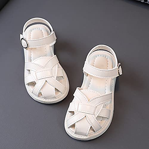 Toddler Girls Leatherette Sandals Soft Soled Sandals Closed Toe Sandals Beach Shoes for Little Kid3