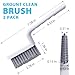 Lumkew Grout Cleaner Brush V Shape, Stiff Grout Cleaning Brushes for Tile Floor, Handheld Grout Scrub Brush Set for Shower, Bathroom, Kitchen, Household Use,2 pcs
