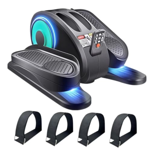 ESL Under Desk Elliptical - Portable Leg Exerciser for Seniors, Compact Seated Elliptical with Remote Control, LCD Display Electric Elliptical Trainers