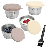 【Diseño a Prueba de Fugas】Con Tapas de Silicona, Estos Mini Tarros con Tapa Garantizan Que El Contenido Permanezca Seguro. Son Excelentes Recipientes Portátiles para Salsas, Yogures O Aperitivos sin Preocuparse Por Las Fugas.