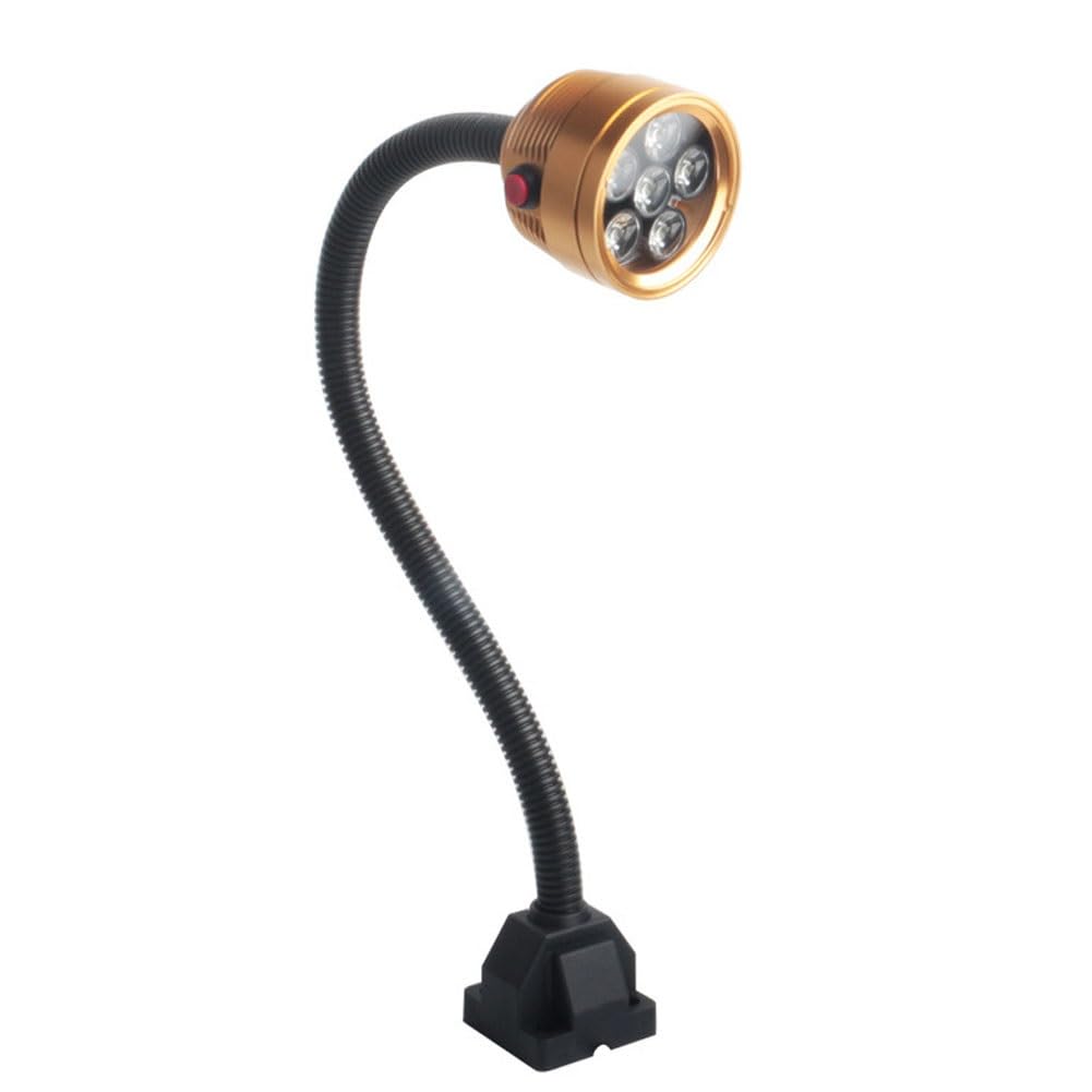 Luce da lavoro magnetica, collo d'oca flessibile regolabile a 360 gradi, luce da lavoro for macchine utensili dorate, adatta for torni e altre luci da officina