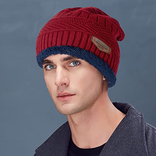 Image of Loritta Winter Hats for Men, 3 PCS Fleece Beanie Scarf Gloves Set