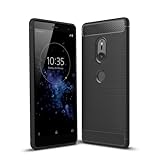 betterfon | Carbon TPU Silikon Handy Tasche Hybrid Case Schutz Hülle Panzer Cover Bumper für Sony Xperia XZ2 Schwarz