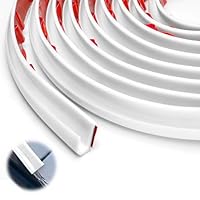 5M RV Regenrinne, J-förmige Dachregenumleitung, Gummi-Tropfleiste, Universelle Regenstreifen, Dach-Regenumleitungsstreifen für Autos, LKWs, Wohnmobile, Bootstüren, Van, Weiß