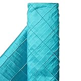 Awesome 54' x 30 feet Pintuck Taffeta Fabric Bolt Sewing Wedding Party Decorations Sale (Turquoise)