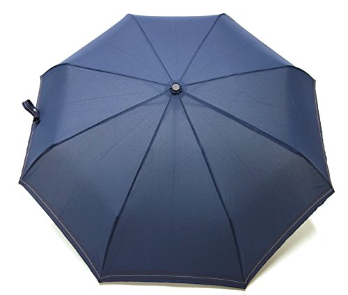 小宮商店 風に強い 新耐風自動開閉傘 折りたたみ傘メンズ ステッチ入り (紺)