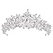 Produktbild Vogelscheuche Handgemachte Kristall Tiara Stirnband Braut Hochzeit Prom Strass Krone Kopfschmuck (silver)