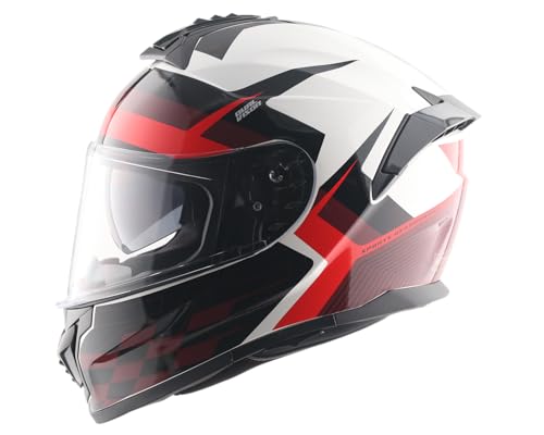 Vega Zap DV Alliance Full Face Motorcycle Helmet with Dual Visor, Shock Absorbing Liner, Comfortable Interior, Lightweight Shell, Aerodynamic Design, 