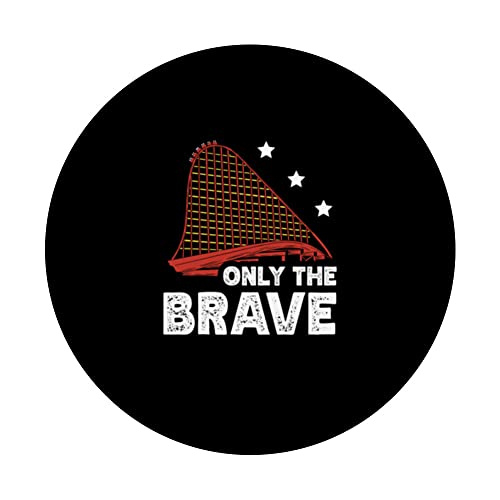 Only The Brave Amusement Park Roller Coaster Ride PopSockets Swappable PopGrip, Black - Image 3