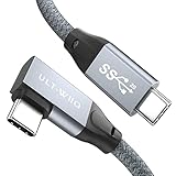 USB C auf USB C Kabel, 90 Grad Winkel USB 3.2 Gen2x2 20Gbps 100W Datenkabel Unterstützt PD 5A Schnellladekabel und 4K@60Hz Videoübertragung für Laptop, Tablet, Handy, OTG, Monitor, USB C Geräte (0,5M)