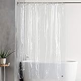 ＫａｉＹｉシャワーカーテン 透明180x180cm バスカーテン 防カビ防水 間仕切り ユニットバスカーテン リング付属