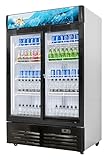 VITLIFE 35.3 Cu.Ft. Commercial Merchandiser Refrigerator, 2 Sliding Glass Door Display Refrigerator with...