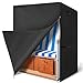 Strandkorb Schutzhülle Winterfest 600D Oxford Gewebe Wasserdicht Winddicht und UV-beständig, Abdeckhaube für Strandkorb mit Reißverschluss -135x105x175/140cm, schwarz
