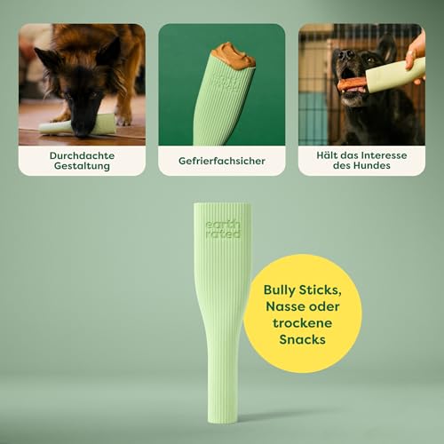Earth Rated Kauspielzeug, bereicherndes Spielzeug für ausgewachsene Hunde und Welpen, geeignet für Spülmaschine und Gefrierfach, aus Naturgummi, groß, grün