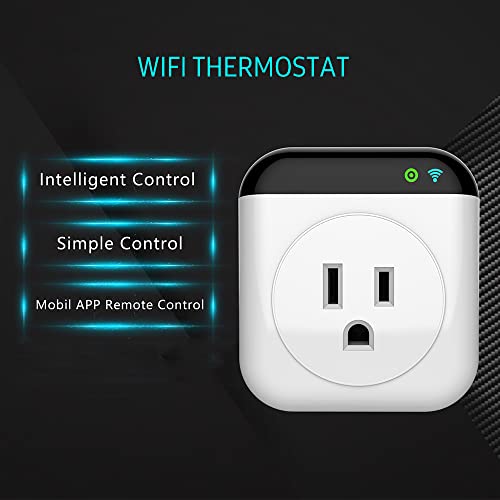 Pruie Tomada de termostato wi-fi igente programável Mini controlador de temperatura 15A Tomada plug-
